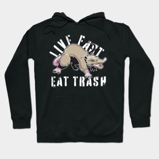 Live Fast Eat Trash Possum Hoodie